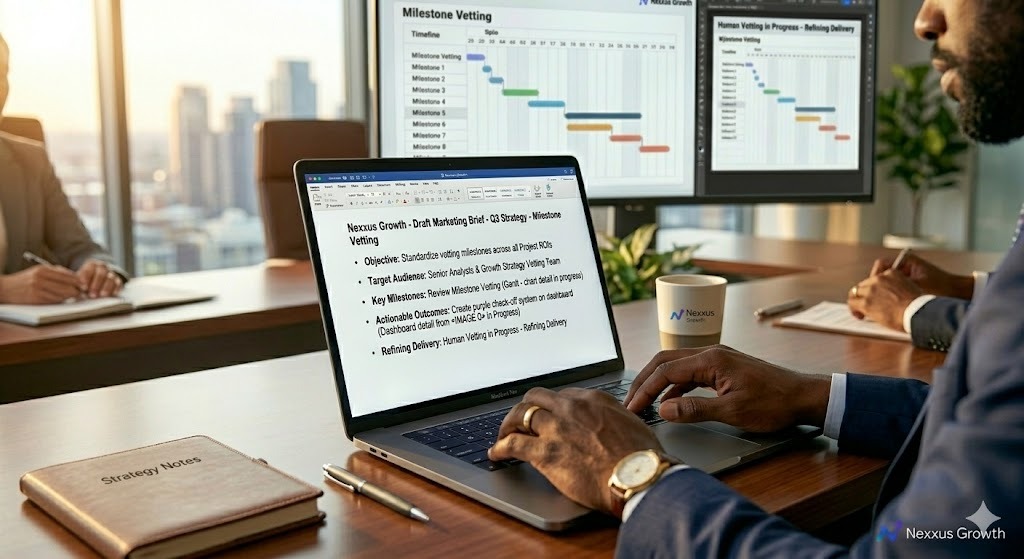 Modern workspace with laptop